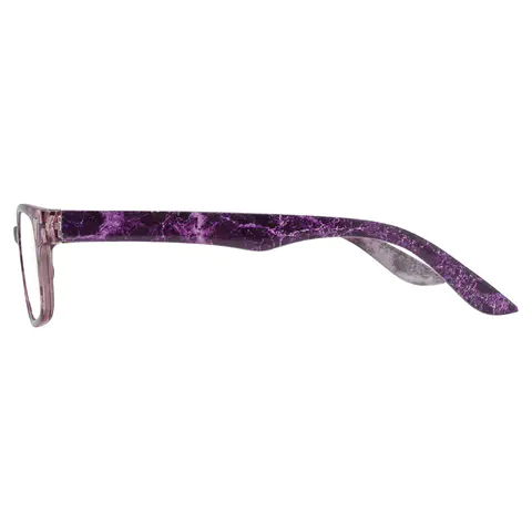 Rectangle Purple Reading Glasses