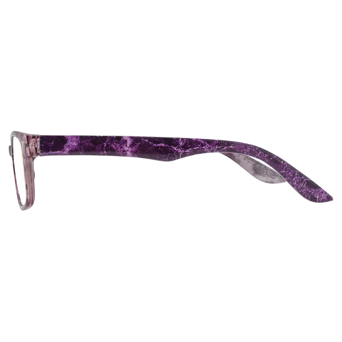 Rectangle Purple Reading Glasses