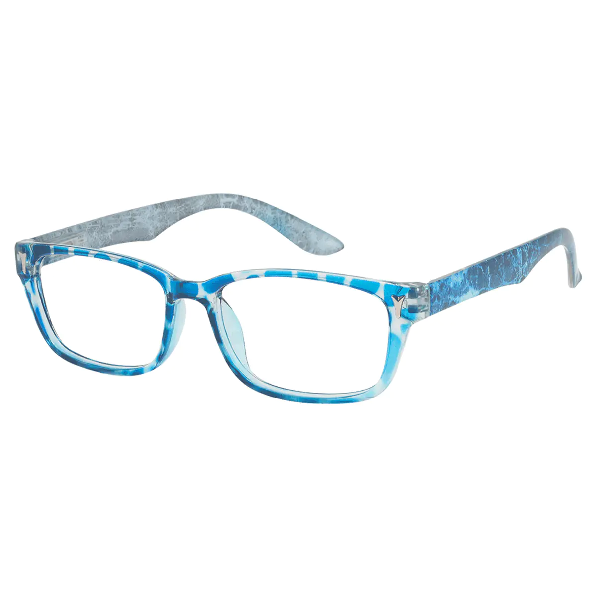 Rectangle Blue Reading Glasses