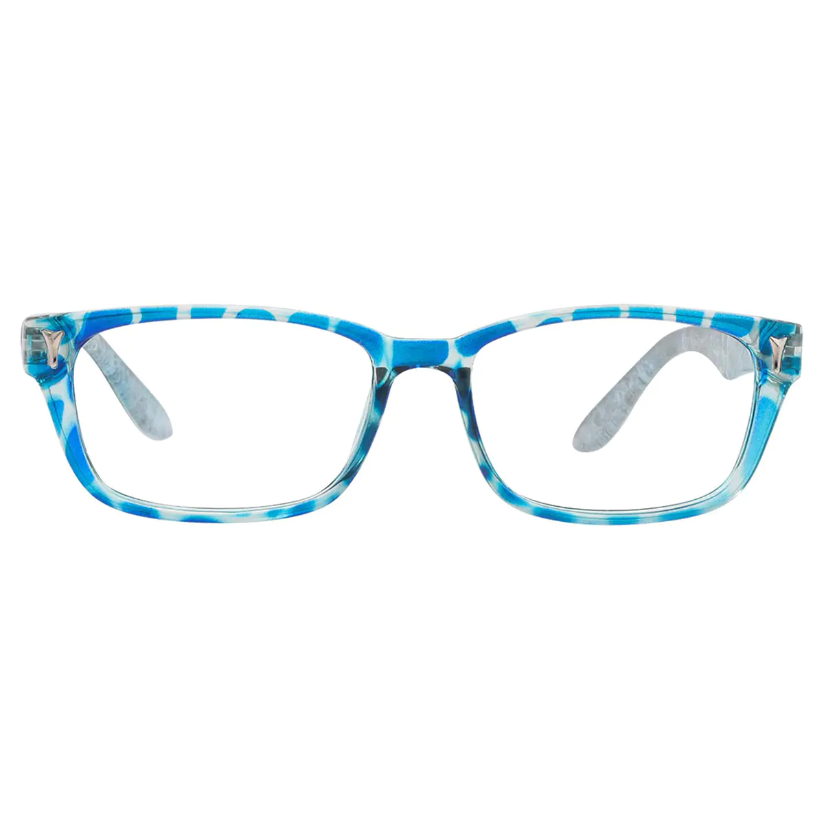 Rectangle Blue Reading Glasses