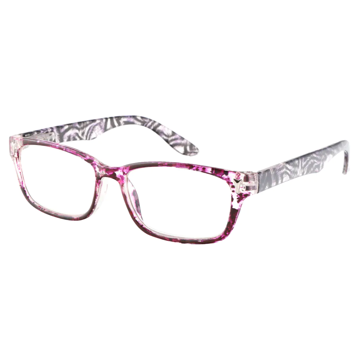 Rectangle Pink Reading Glasses