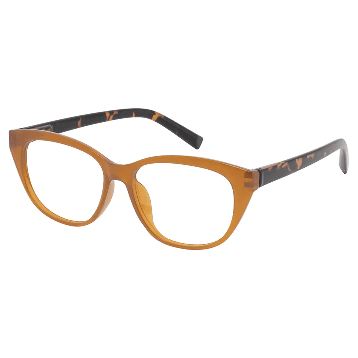 Cat-eye Brown Eyeglasses