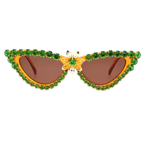 Cat-eye Transparent Orange Sunglasses