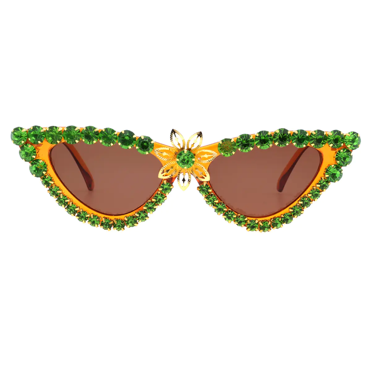 Cat-eye Transparent Orange Sunglasses