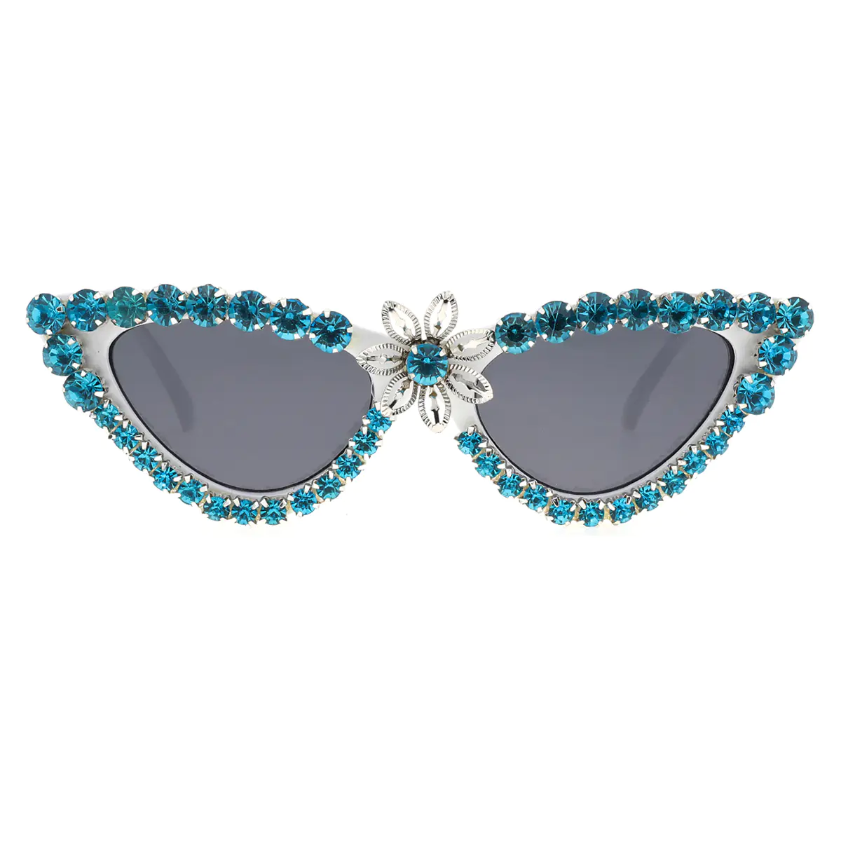 Cat-eye White Sunglasses