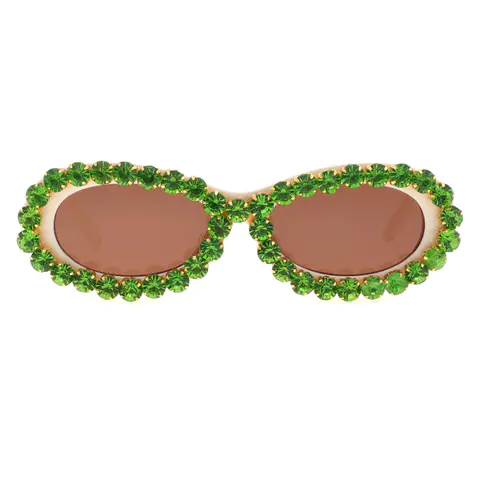 Oval White Sunglasses