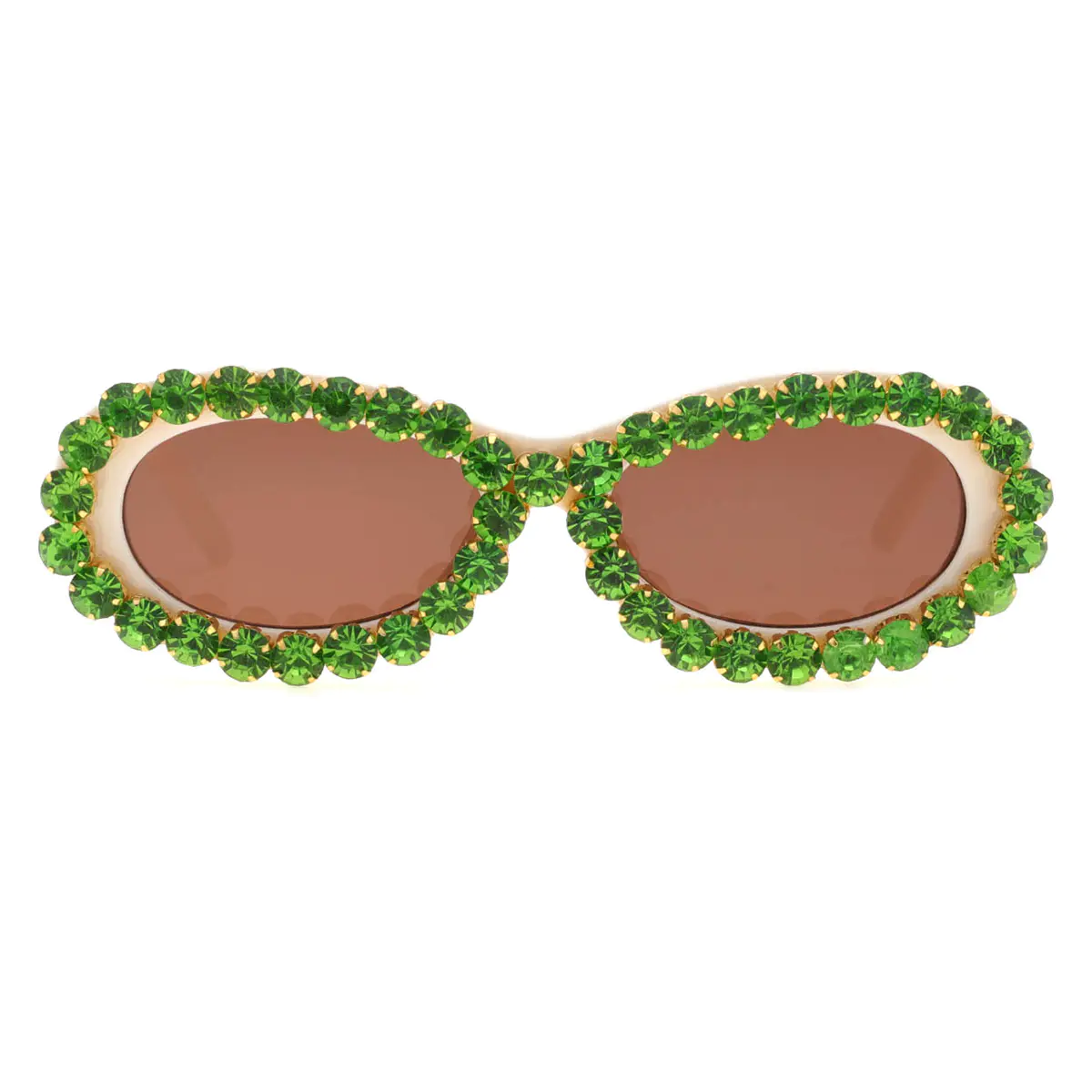 Oval White Sunglasses