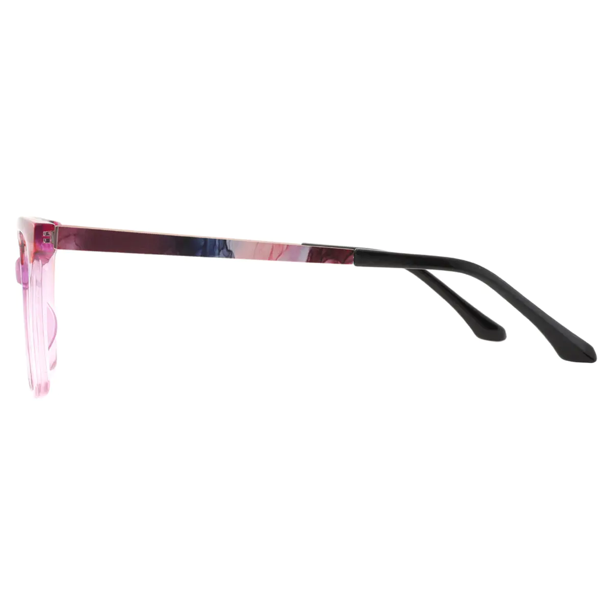 Square Tortoiseshell/Transparent Purple Eyeglasses