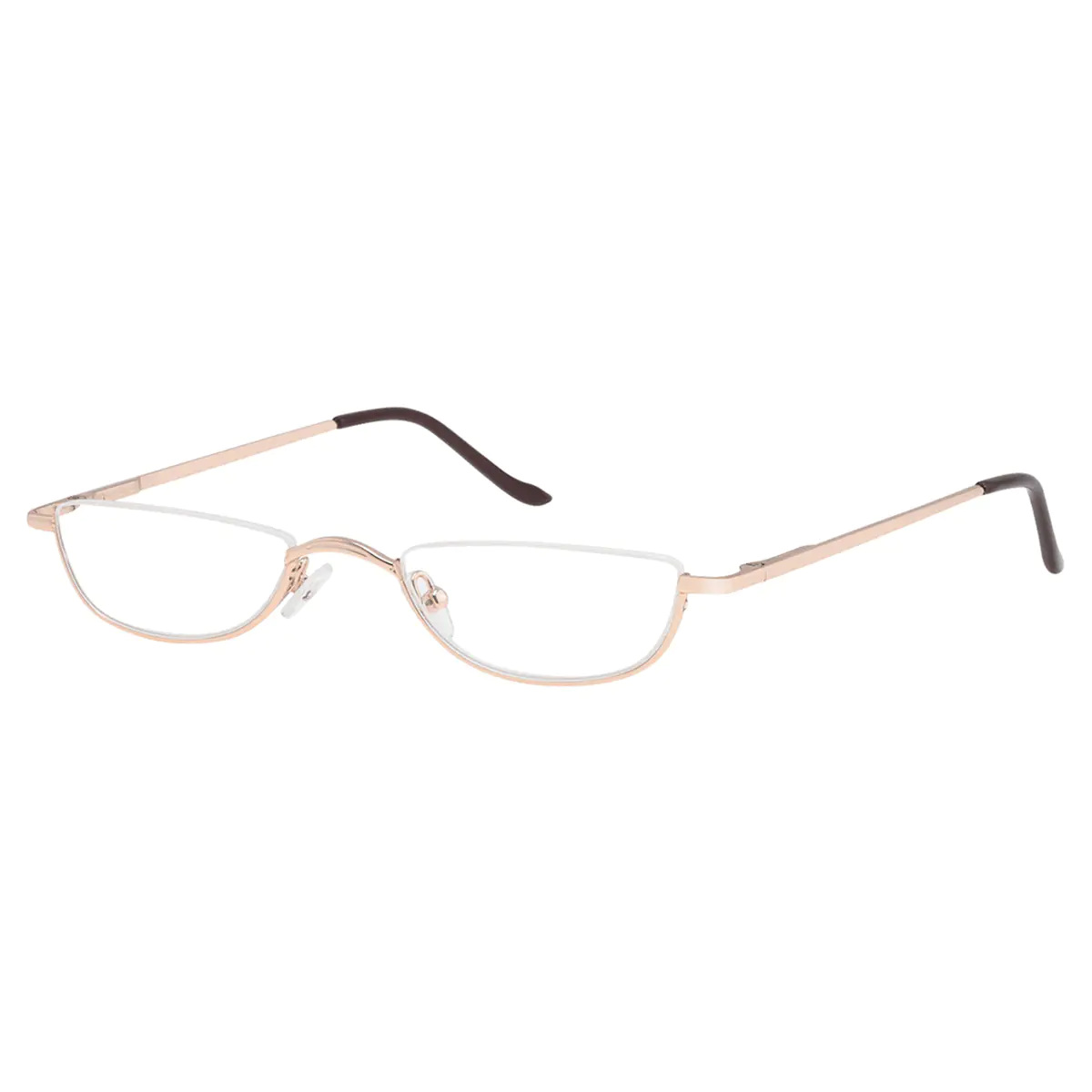 Rectangle Gold Reading Glasses
