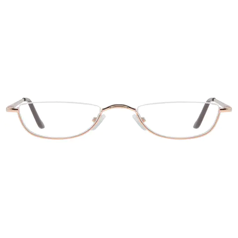 Rectangle Gold Reading Glasses