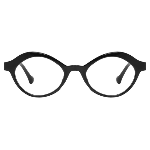 Oval Black Reading Glasses
