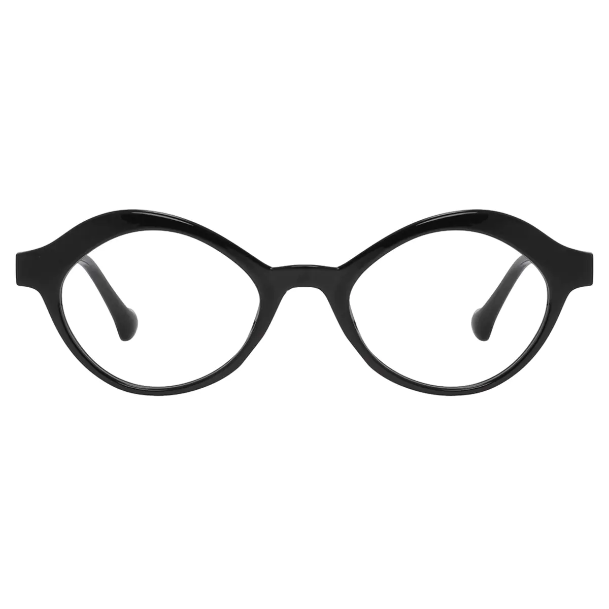 Oval Black Reading Glasses