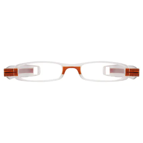 Rectangle Orange Reading Glasses
