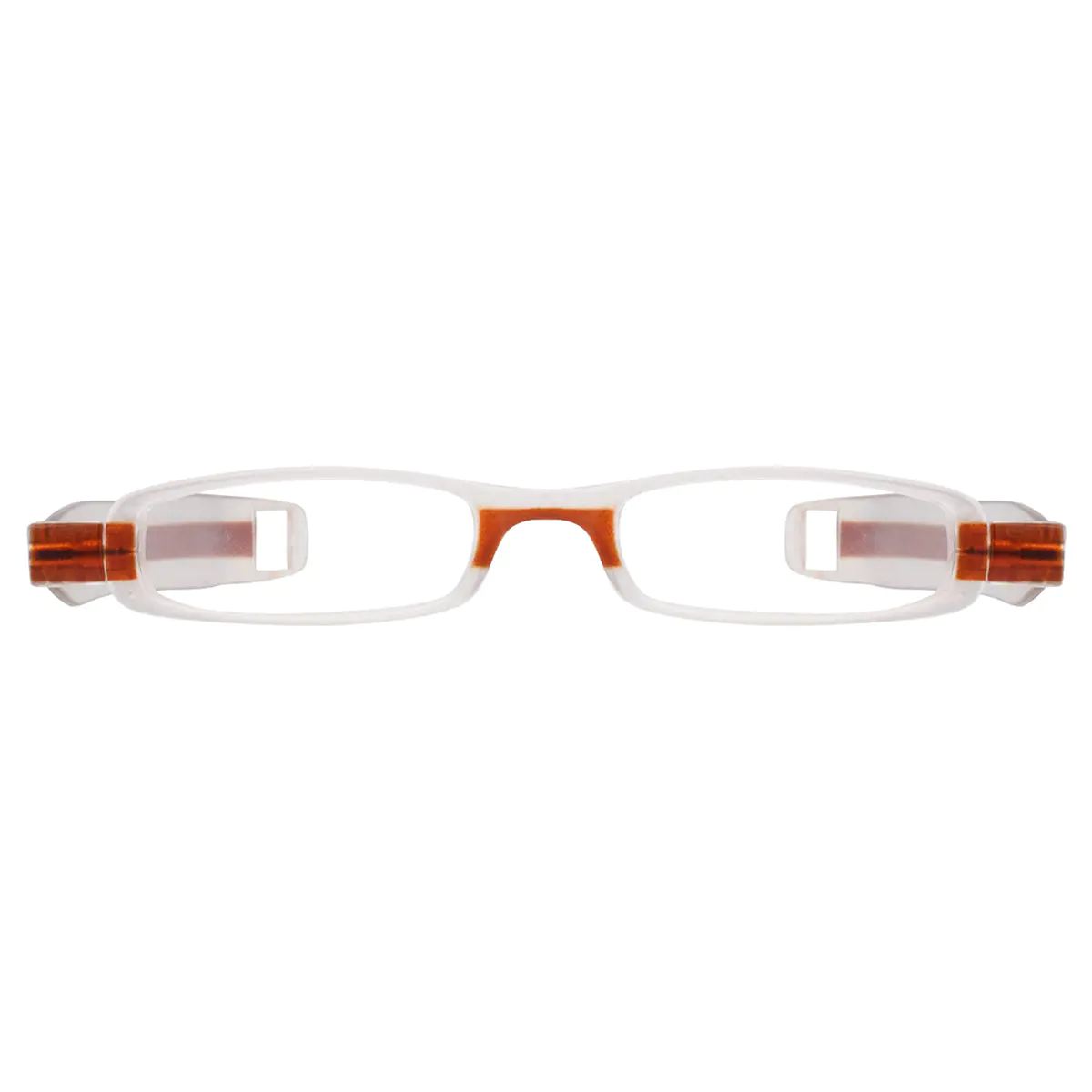 Rectangle Orange Reading Glasses
