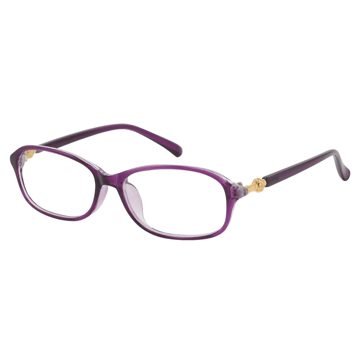 Rectangle Purple Reading Glasses