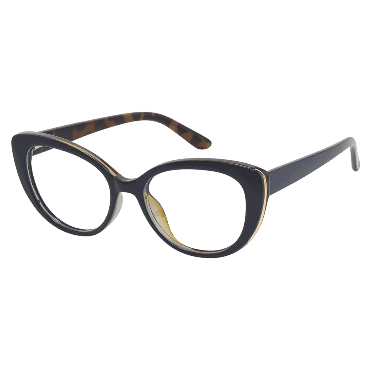 Oval Blue Eyeglasses