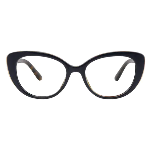 Oval Blue Eyeglasses