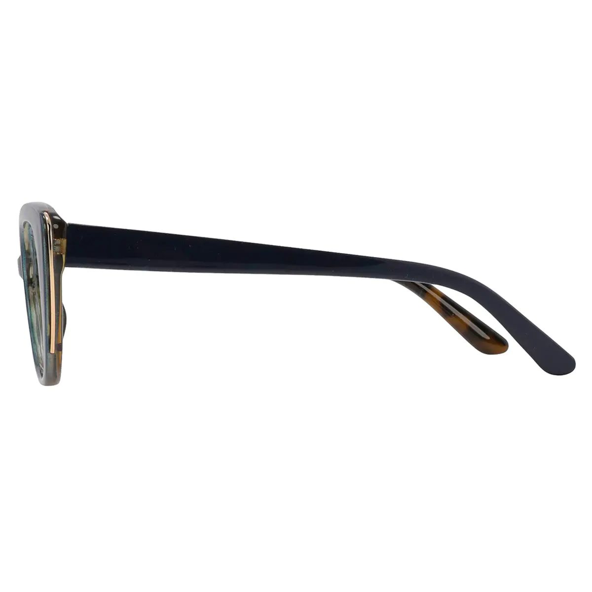 Oval Blue Eyeglasses