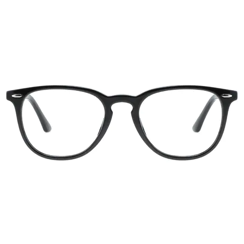 Oval Black Eyeglasses