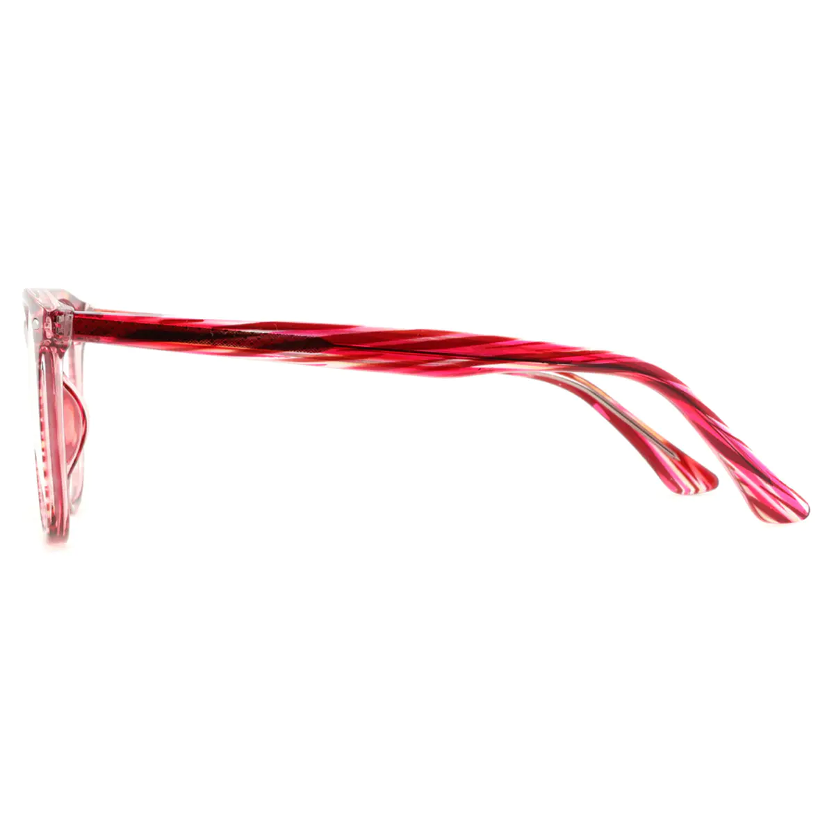 Oval Red Eyeglasses
