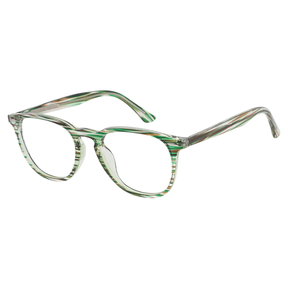 Oval Green Eyeglasses