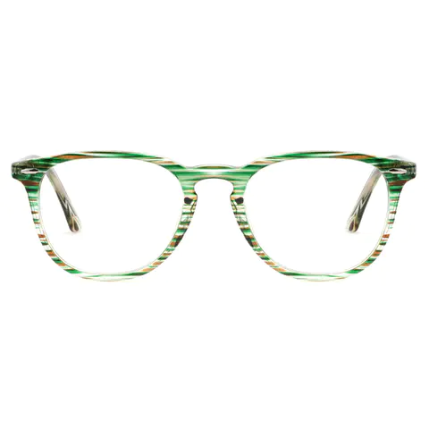 Oval Green Eyeglasses