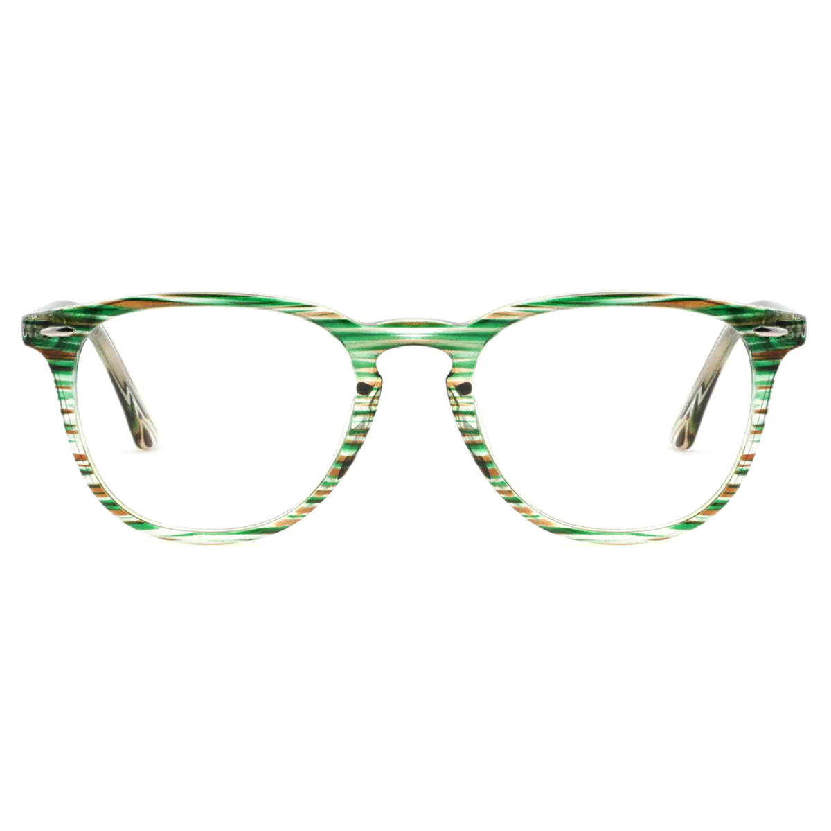Oval Green Eyeglasses