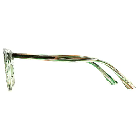 Oval Green Eyeglasses