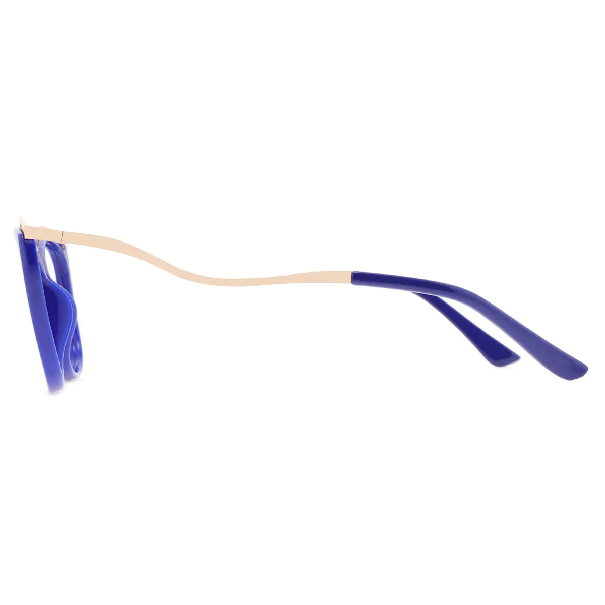 Rectangle Gold/Blue Eyeglasses
