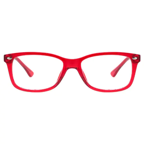 Rectangle Red Eyeglasses
