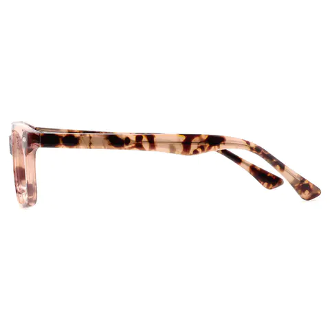 Rectangle Pink Tortoiseshell Eyeglasses