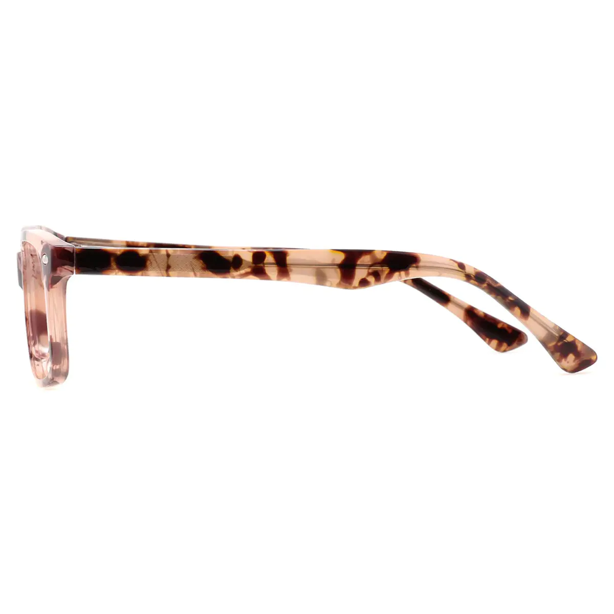 Rectangle Pink Tortoiseshell Eyeglasses