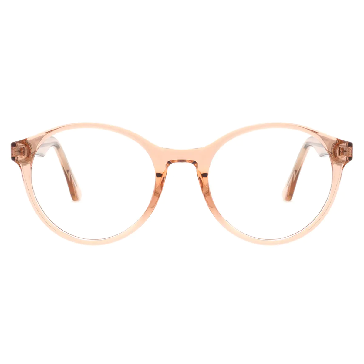 Oval Transparent Amber Eyeglasses
