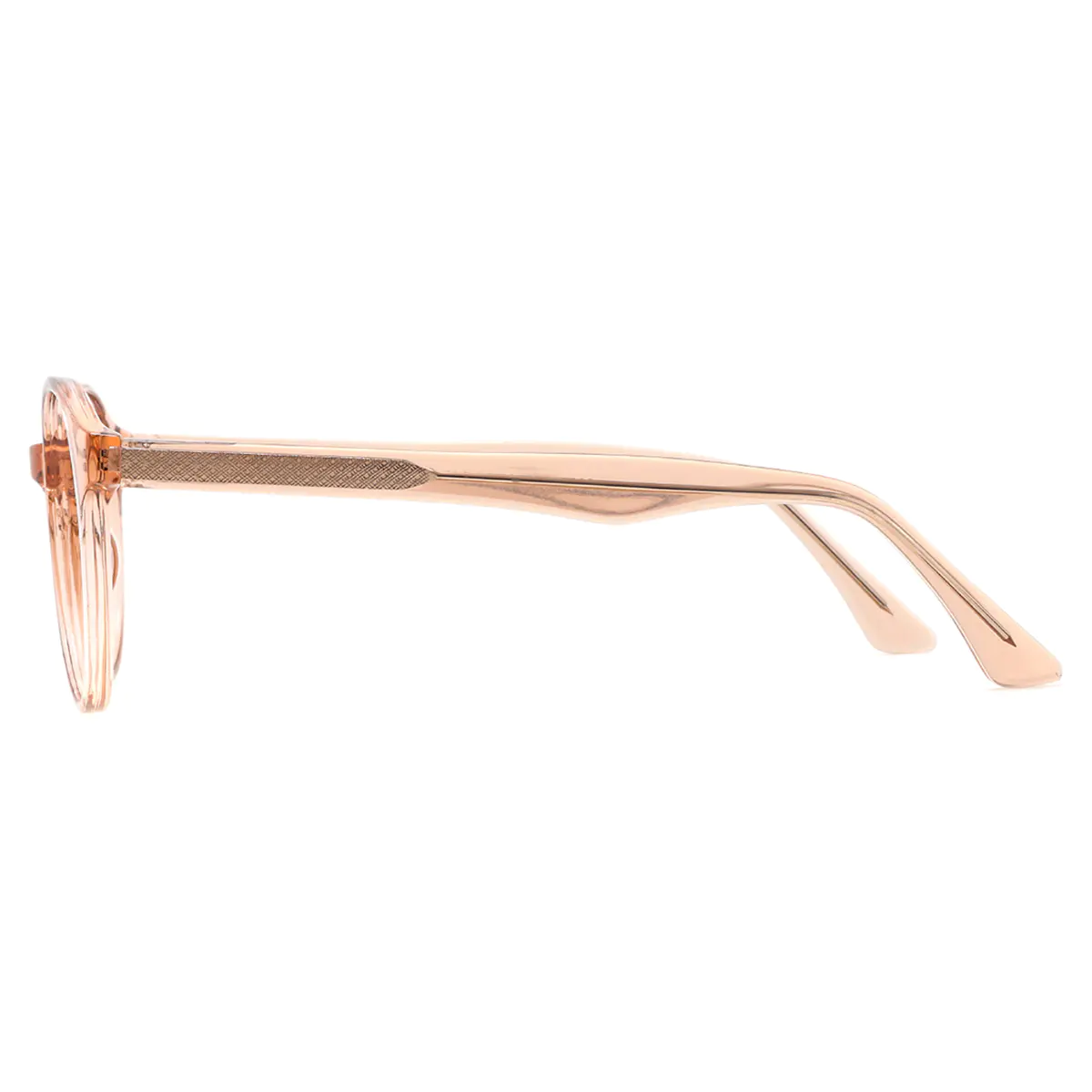 Oval Transparent Amber Eyeglasses