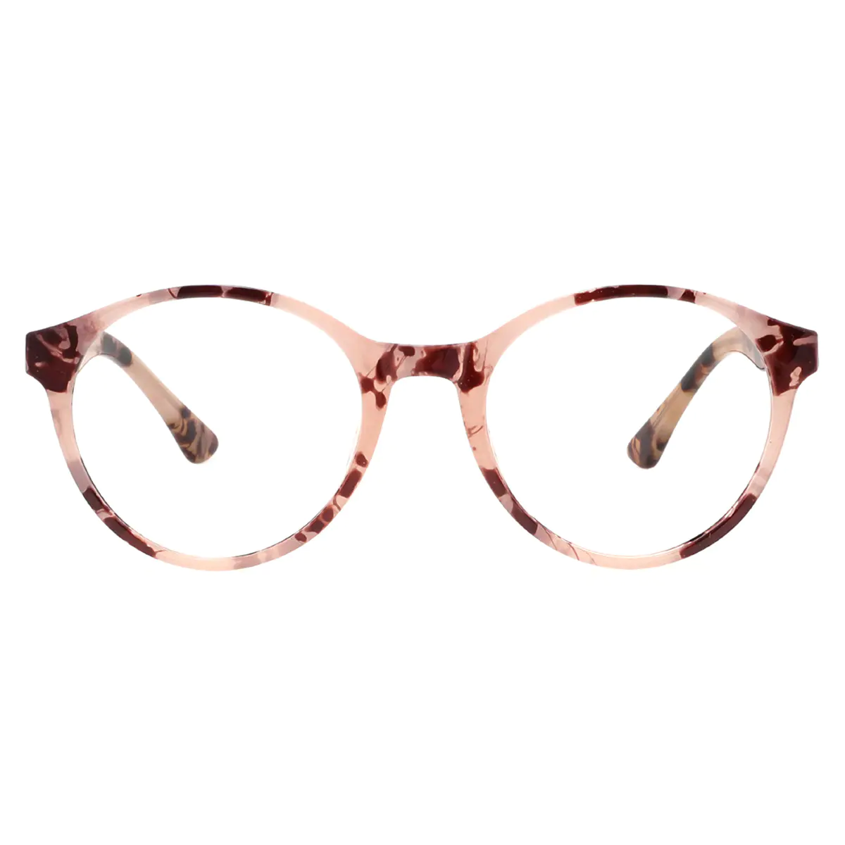 Oval Pink Tortoiseshell Eyeglasses