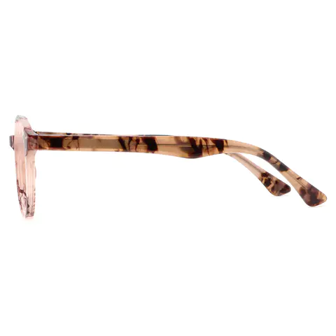Oval Pink Tortoiseshell Eyeglasses