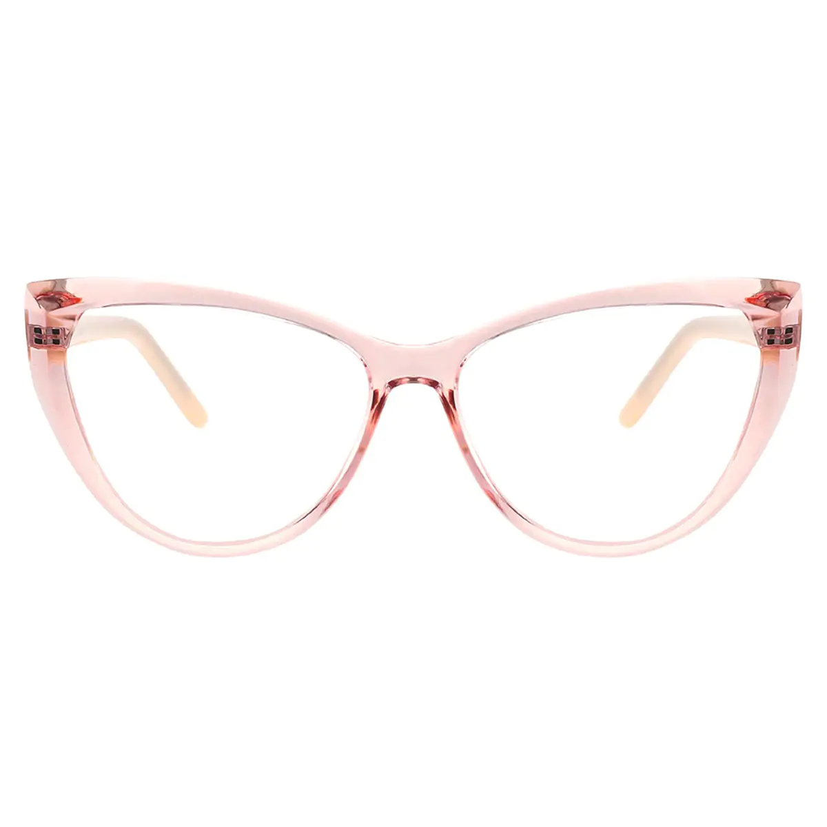 Cat-eye Transparent Pink Eyeglasses