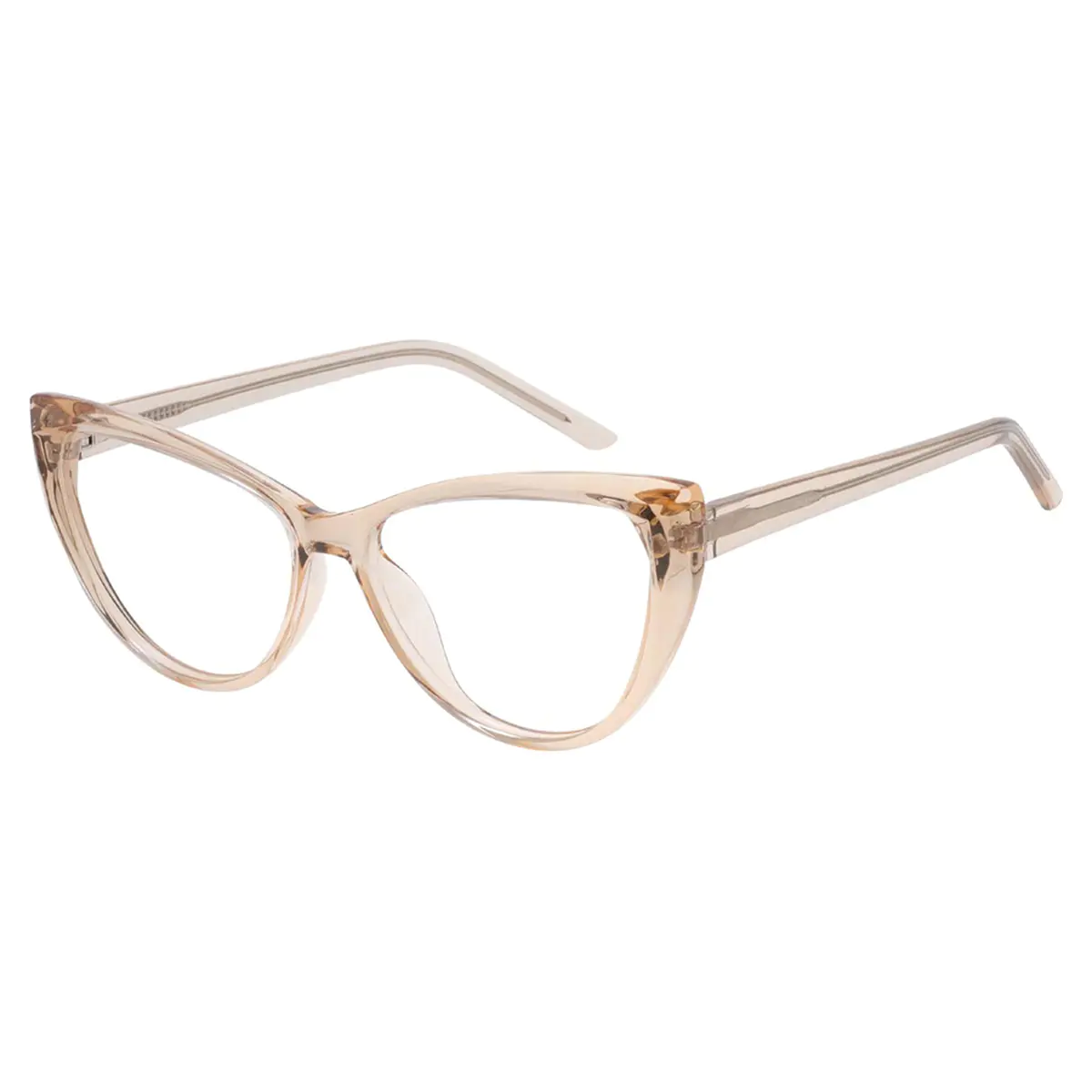 Cat-eye Transparent Amber Eyeglasses