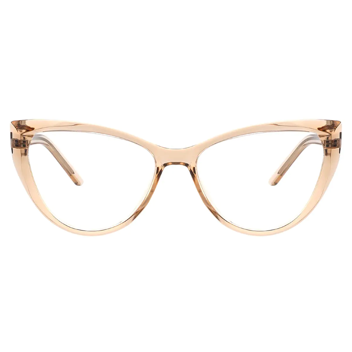 Cat-eye Transparent Amber Eyeglasses