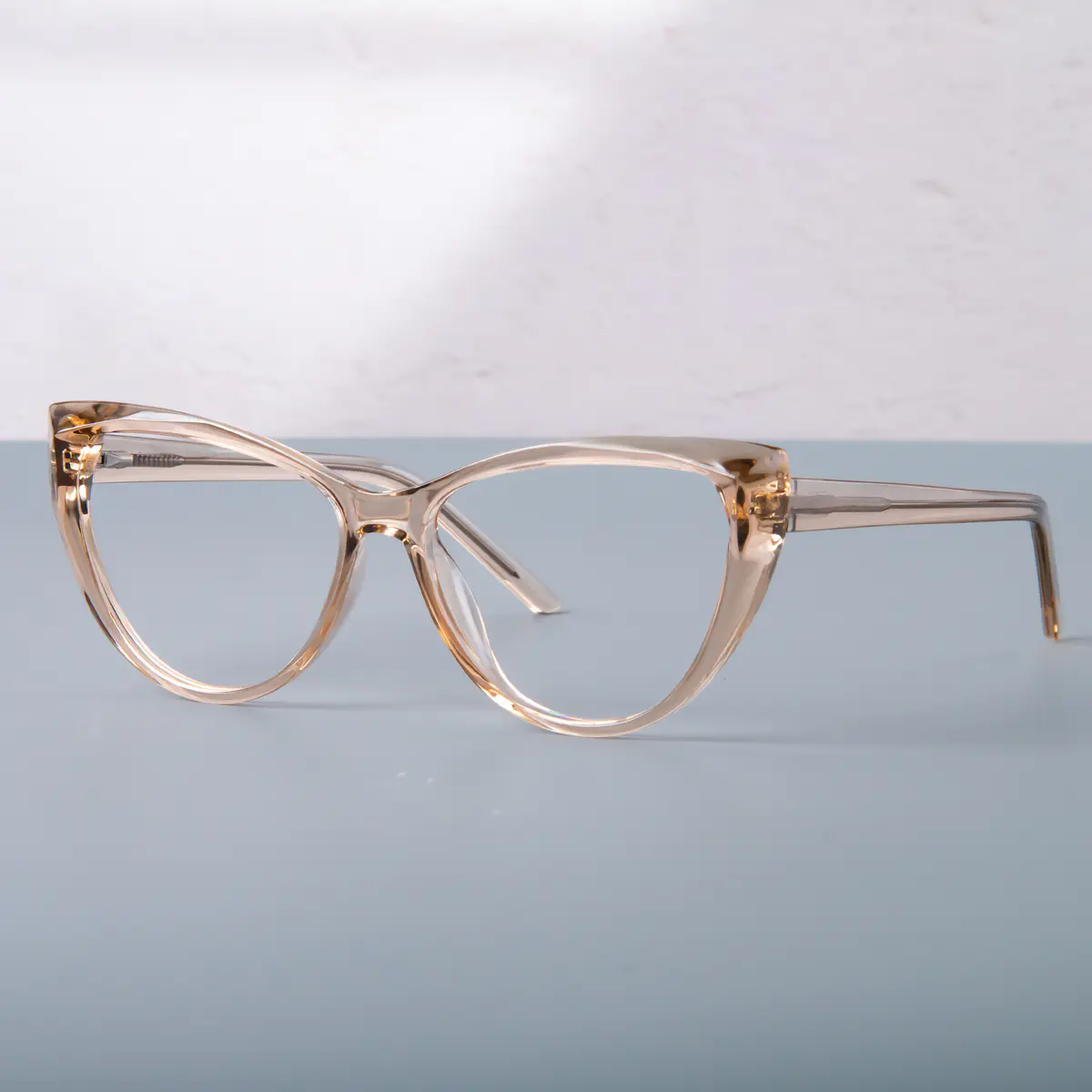 Cat-eye Transparent Amber Eyeglasses