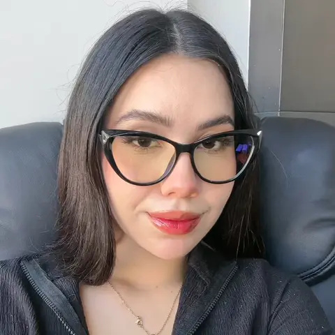 Cat-eye Transparent Red Eyeglasses