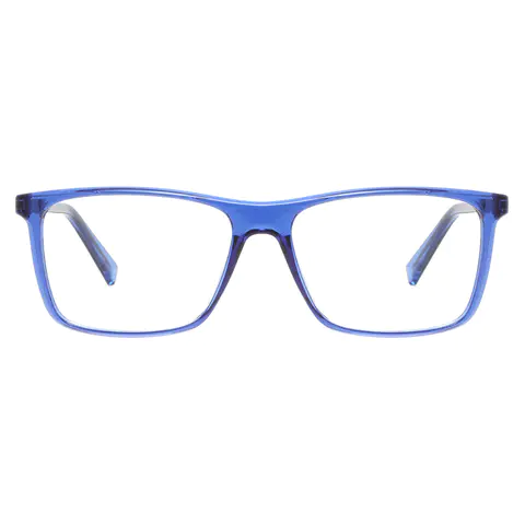 Rectangle Blue Eyeglasses