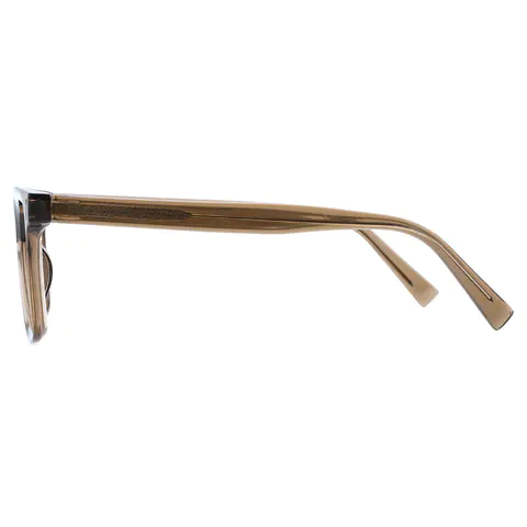 Square Transparent Brown Eyeglasses
