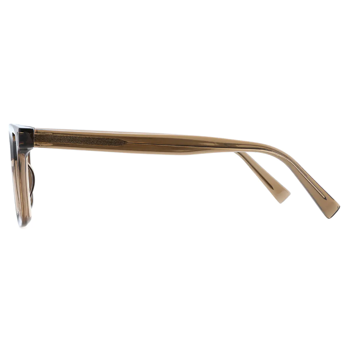 Square Transparent Brown Eyeglasses