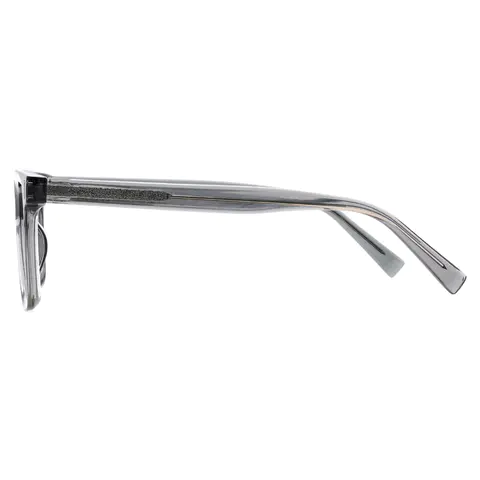 Square Transparent Gray Eyeglasses