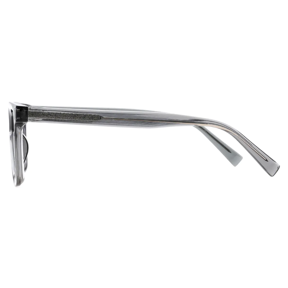 Square Transparent Gray Eyeglasses