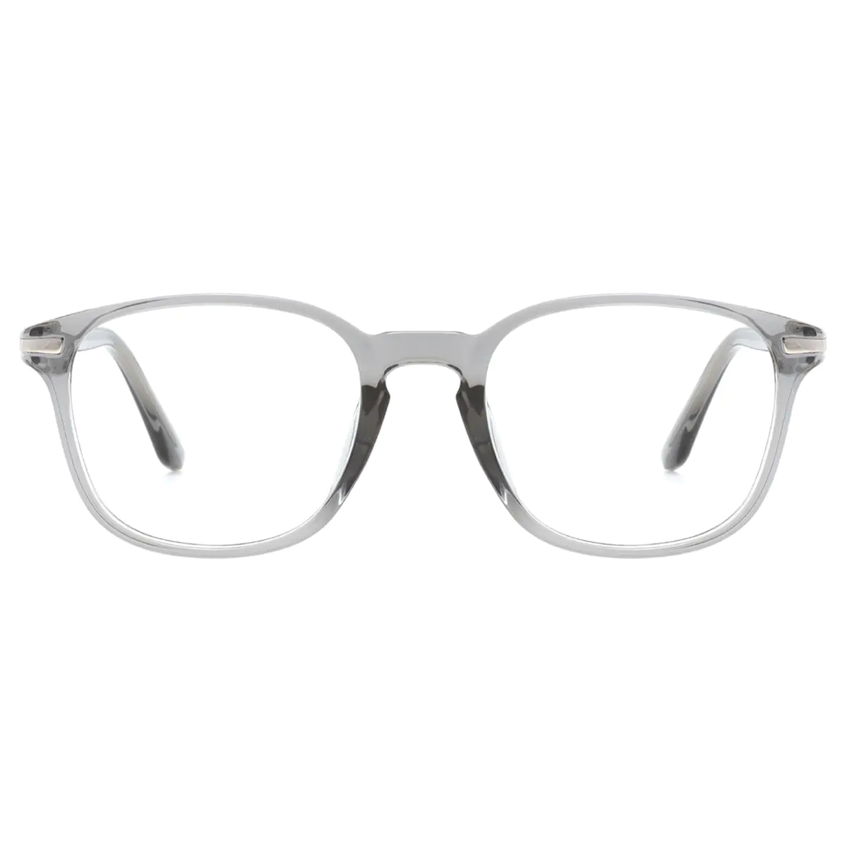 Square Transparent Gray Eyeglasses