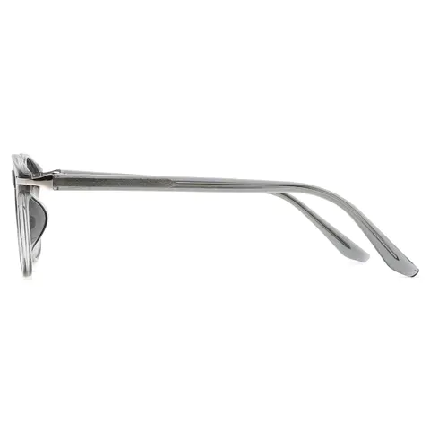 Square Transparent Gray Eyeglasses