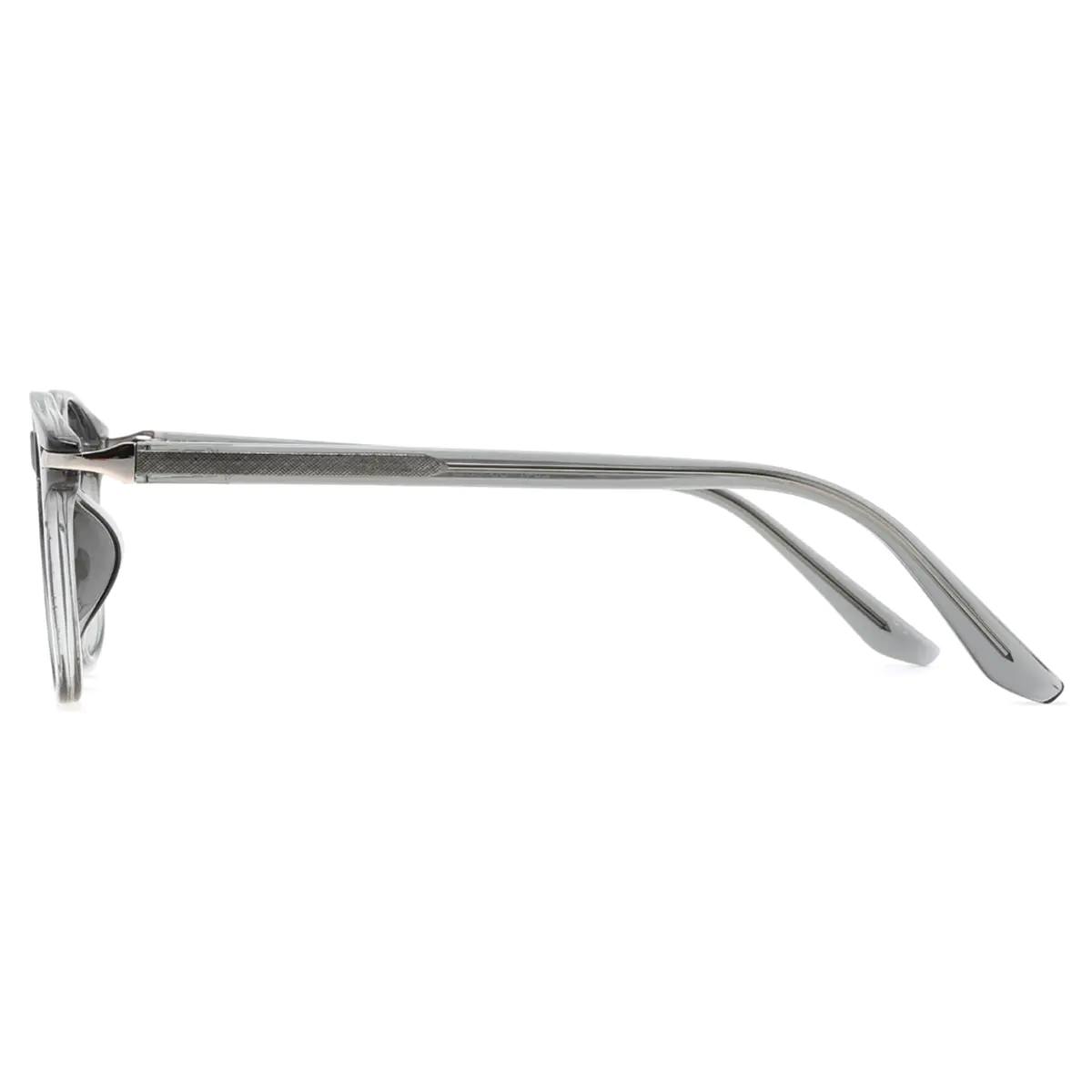 Square Transparent Gray Eyeglasses
