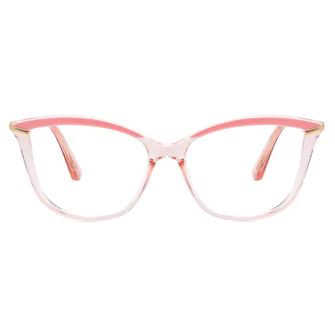 Cat-eye Transparent Pink Eyeglasses
